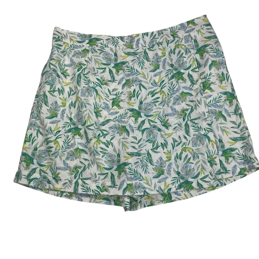 Ellen Tracy‎ Women's Pull On Linen Blend Skort Size XL